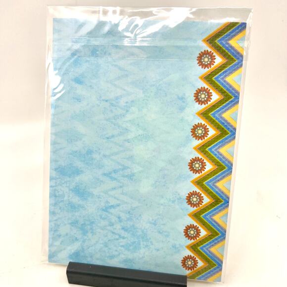 VTG Set of 2 “Thinking Of You As I Often Do” Abstract Geometric Floral Art NEW - Picture 2 of 4